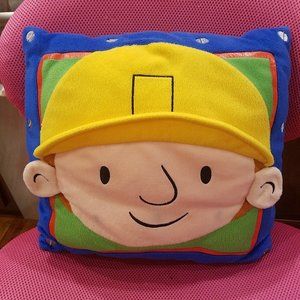 Vintage 13" x 13" Plush Bob the Builder Pillow